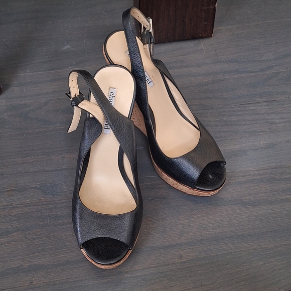 Charles David Shoes - Charles By Charles David Black and Tan Wedge Shoes 8.5